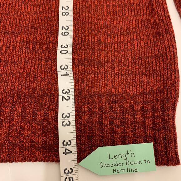 Prana Dress Women M Terracota Archer Sweater Pockets Snap Buttons Mock Neck - Picture 9 of 9